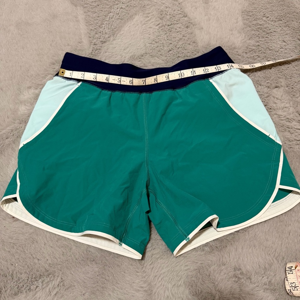 Lands' End SunShade UPF 50 5" Swim Board Shorts with Panty Size 4 Green Pockets - Picture 5 of 12